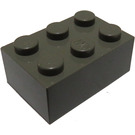 LEGO Donkergrijs Steen 2 x 3 (3002)