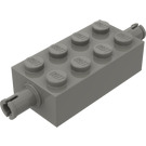 LEGO Mørkegrå Klods 2 x 4 med Pins (6249 / 65155)