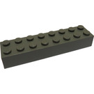 LEGO Gris oscuro Ladrillo 2 x 8 (3007 / 93888)