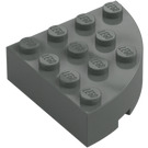 LEGO Dunkelgrau Stein 4 x 4 Rund Ecke (2577)