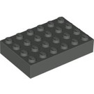 LEGO Dark Gray Brick 4 x 6 (2356 / 44042)