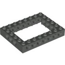 LEGO Donkergrijs Steen 6 x 8 met Open Midden 4 x 6 (1680 / 32532)
