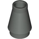 LEGO Dark Gray Cone 1 x 1 without Top Groove (4589 / 6188)
