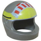 LEGO Dark Gray Crash Helmet with A-wing Stripe (2446)