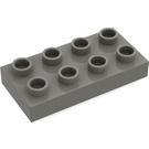 LEGO Donkergrijs Duplo Plaat 2 x 4 (4538 / 40666)
