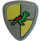 LEGO Dark Gray Duplo shield with Dinosaur (dragon)
