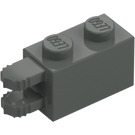 LEGO Gris Foncé Charnière Brique 1 x 2 Verrouillage avec Dual Finger sur Fin Horizontal (30540 / 54672)