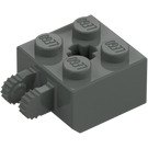 LEGO Donkergrijs Scharnier Steen 2 x 2 Vergrendelings met Axlehole en Dual Finger (40902 / 53029)