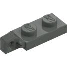 LEGO Dunkelgrau Scharnier Platte 1 x 2 Verriegelt mit Single Finger auf Ende Vertikal mit unterer Nut (44301)