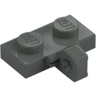 LEGO Grigio scuro Cerniera Piastra 1 x 2 con Verticale Bloccante Stub con scanalatura inferiore (44567 / 49716)