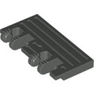 LEGO Dark Gray Hinge Train Gate 2 x 4 Locking Dual 2 Stubs with Rear Reinforcements (44569 / 52526)