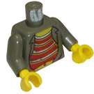 LEGO Dunkelgrau Mr Cunningham Torso mit rot und Silber Streifen mit Dark Grau Arme und Gelb Hände (973)