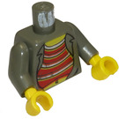 LEGO Dark Gray Mr Cunningham Torso with Red and Silver Stripes with Dark Gray Arms and Yellow Hands (973 / 73403)