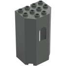 LEGO Dark Gray Panel 3 x 4 x 6 Turret Wall with Window (30246)