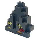 LEGO Dark Gray Panel 3 x 8 x 7 Rock Triangular with Fish and Crab Sticker (6083)