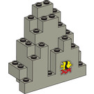 LEGO Dark Gray Panel 3 x 8 x 7 Rock Triangular with Fish Bottom Sticker (6083)