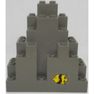 LEGO Dark Gray Panel 3 x 8 x 7 Rock Triangular with sticker from set 6560 (6083)