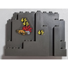 LEGO Dark Gray Panel 4 x 10 x 6 Rock Rectangular with Fish and Crab Sticker (6082)