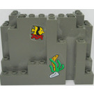 LEGO Gris foncé Panneau 4 x 10 x 6 Osciller Rectangular avec stickers from set 6560 (6082)