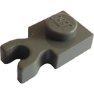 LEGO Dunkelgrau Platte 1 x 1 mit Vertikale Clip (Dicker U-Clip) (4085 / 60897)