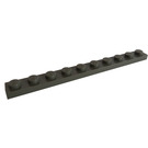 LEGO Gris oscuro Placa 1 x 10 (4477)