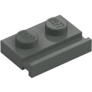 LEGO Dunkelgrau Platte 1 x 2 mit Tür Schiene (32028)