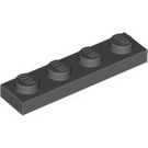 LEGO Dunkelgrau Platte 1 x 4 (3710)