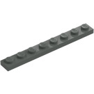 LEGO Gris Foncé assiette 1 x 8 (3460)