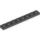 LEGO Dark Gray Plate 1 x 8 (3460)