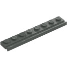 LEGO Donkergrijs Plaat 1 x 8 met Deur spoor (4510)