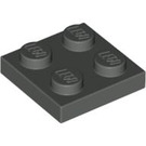 LEGO Gris foncé assiette 2 x 2 (3022 / 94148)