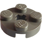 LEGO Dark Gray Plate 2 x 2 Round with Axle Hole (with '+' Axle Hole) (4032)
