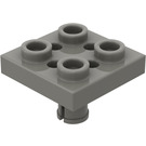 LEGO Dark Gray Plate 2 x 2 with Bottom Pin (Small Holes in Plate) (2476)