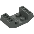 LEGO Tummanharmaa Levy 2 x 2 jossa Korotettu Grilles (41862)