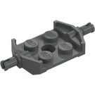 LEGO Donkergrijs Plaat 2 x 2 met Breed Wiel Holders (Niet-versterkte onderzijde) (6157)