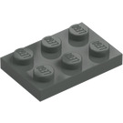 LEGO Тъмно сиво Плоча 2 x 3 (3021)