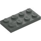 LEGO Donkergrijs Plaat 2 x 4 (3020)