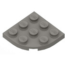 LEGO Tmavě šedá Deska 3 x 3 Kolo Roh (30357)