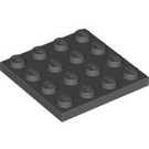 LEGO Donkergrijs Plaat 4 x 4 (3031)