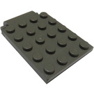 LEGO Donkergrijs Plaat 4 x 5 Trap Deur Gebogen scharnier (30042)
