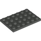 LEGO Donkergrijs Plaat 4 x 6 (3032)