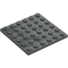 LEGO Donkergrijs Plaat 6 x 6 (3958)