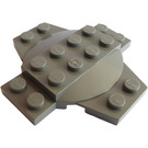 LEGO Dark Gray Plate 6 x 6 x 0.667 Cross with Dome (30303)