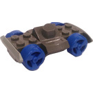 LEGO Dark Gray Racers Chassis with Blue Wheels