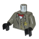 LEGO Donkergrijs Sheriff Torso met Vest, Bow Tie en Pocket Watch (973)