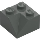 LEGO Mørkegrå Skråning 2 x 2 (45°) med Dobbelt Concave (Ru overflade) (3046 / 4723)