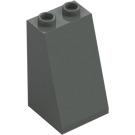 LEGO Gris oscuro Con pendiente 2 x 2 x 3 (75°) Espigas huecas lisas (3684 / 30499)