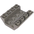 LEGO Gris foncé Pente 4 x 4 (45°) Double Inversé avec Open Centre (Pas de trous) (4854)