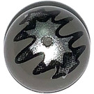 LEGO Dark Gray Technic Ball with Black and Silver TT-8L/Y7 Gatekeeper Droid Pattern (32474 / 44872)