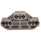LEGO Dark Gray Technic Connector Block 3 x 6 with Six Axle Holes and Groove (32307)